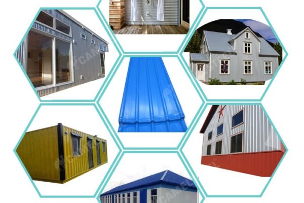 color coated steel house， colour steel roofing